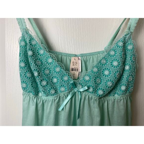 Victoria's Secret Angels Mint Green Cotton Teddy and Matching Panties Size Small - Picture 3 of 8